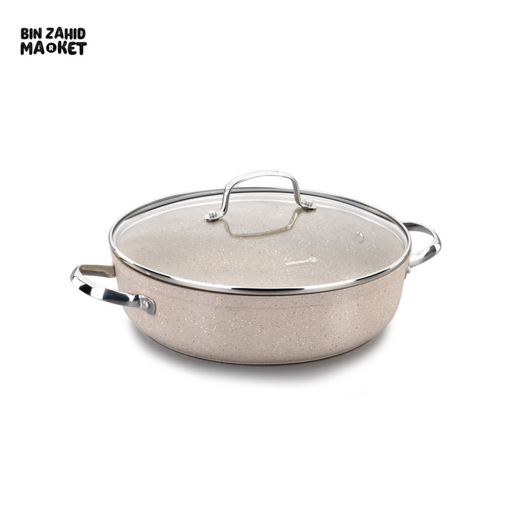 Korkmaz Granita Alu. Low Casserole 28x7.5cm / 4.0l.