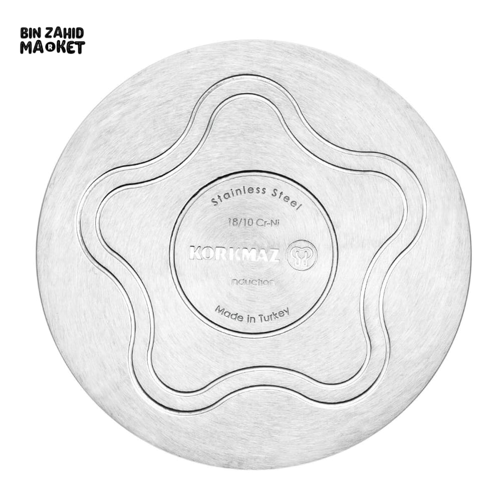 KORKMAZ PERLA LIDDED SAUCEPAN 16X8 CM (A1648) - STAINLESS STEEL COOKWARE FOR EVERYDAY USE