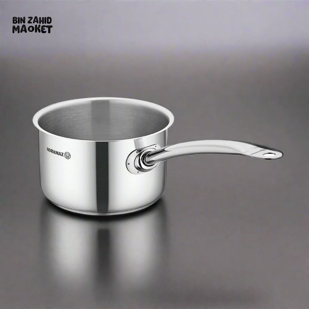 KORKMAZ PROLINE GASTRO SAUCEPAN PROFESSIONAL STAINLESS STEEL SAUCEPAN FOR CHEFS & HOME COOKS - 18X8 CM (A2701)