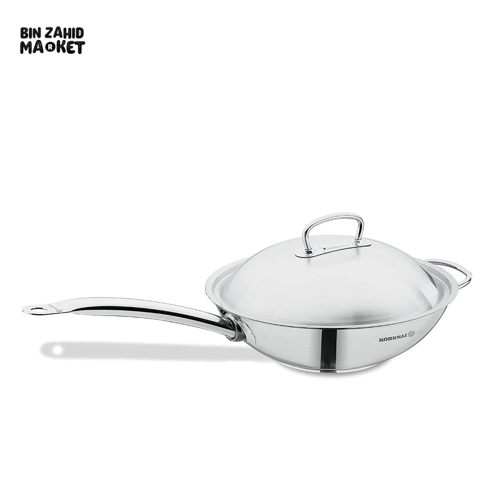 Korkmaz Proline Wok With Auxiliary Handle 32x9 (Satin)