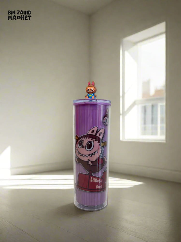 LABUBU FAMILY 720ML STRAW MUG - ZIMOMO