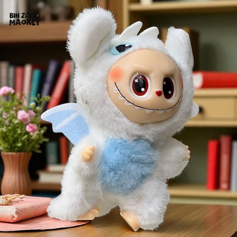 LABUBU THE MONSTER - FALL IN WILD 17CM White With Wings