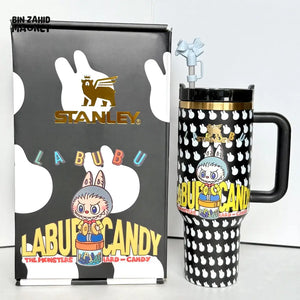 LABUBU X STANLEY QUENCHER TUMBLER 40OZ GIFT BOX PACKING - BLACK
