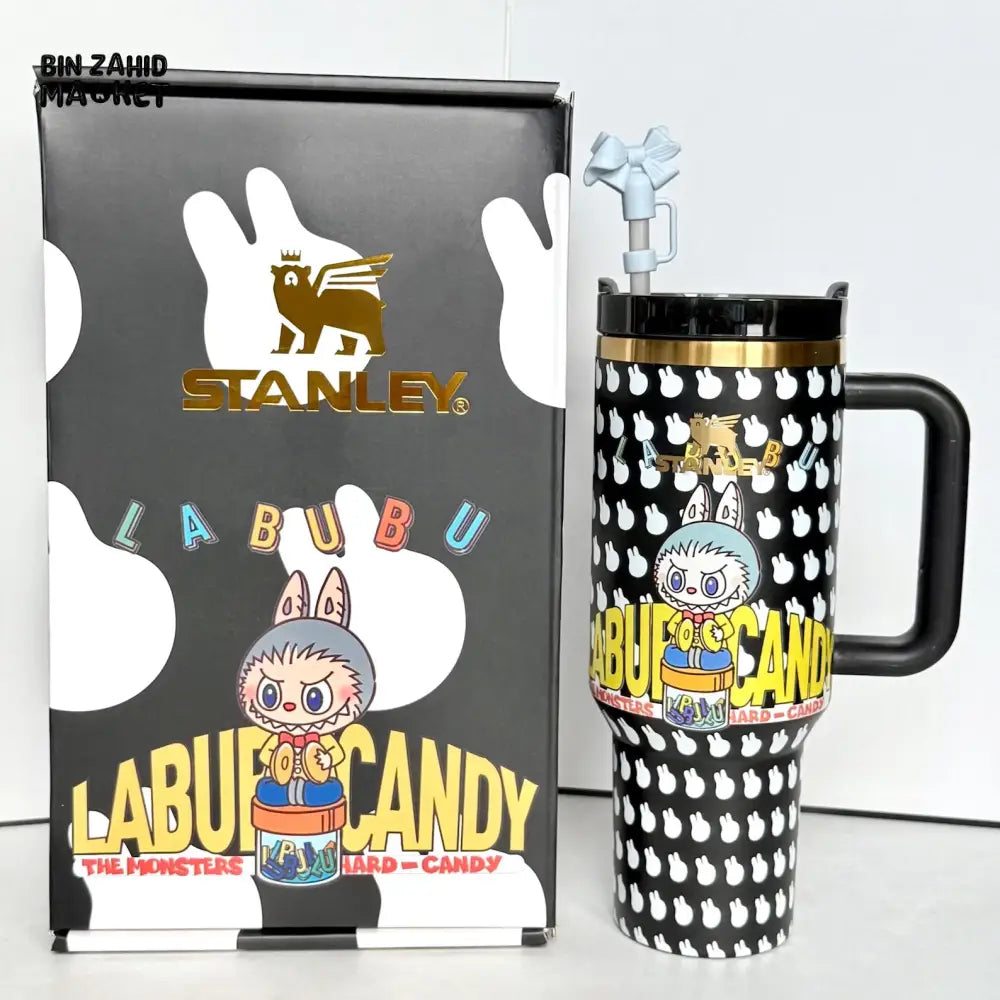 LABUBU X STANLEY QUENCHER TUMBLER 40OZ GIFT BOX PACKING - BLACK