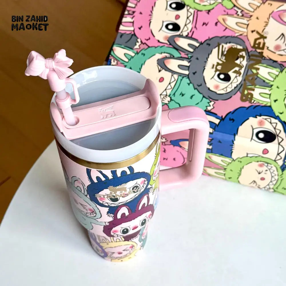 LABUBU X STANLEY QUENCHER TUMBLER 40OZ GIFT BOX PACKING - PINK