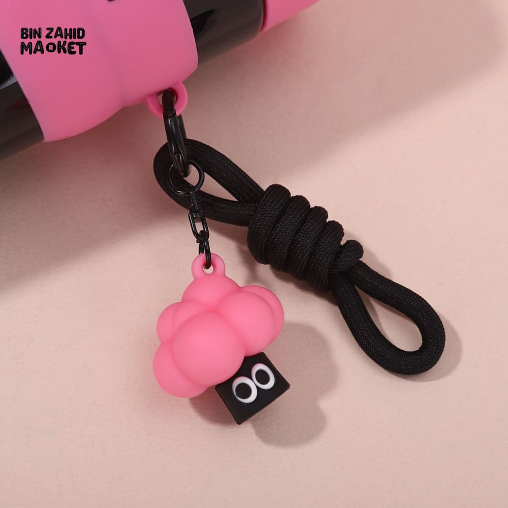 LARGE CAPACITY PLASTIC WATER BOTTLE 900ML – CUTE PORTABLE CUP WITH LID & STRAW SPORTS DRINKING WATER CUP FOR GIRLS & CAR USE