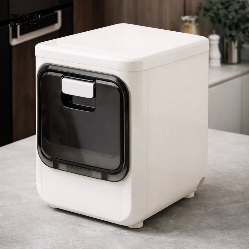 LARGE CAPACITY PRESS-TYPE RICE STORAGE BOX – AIRTIGHT KITCHEN GRAIN CONTAINER - 10KG