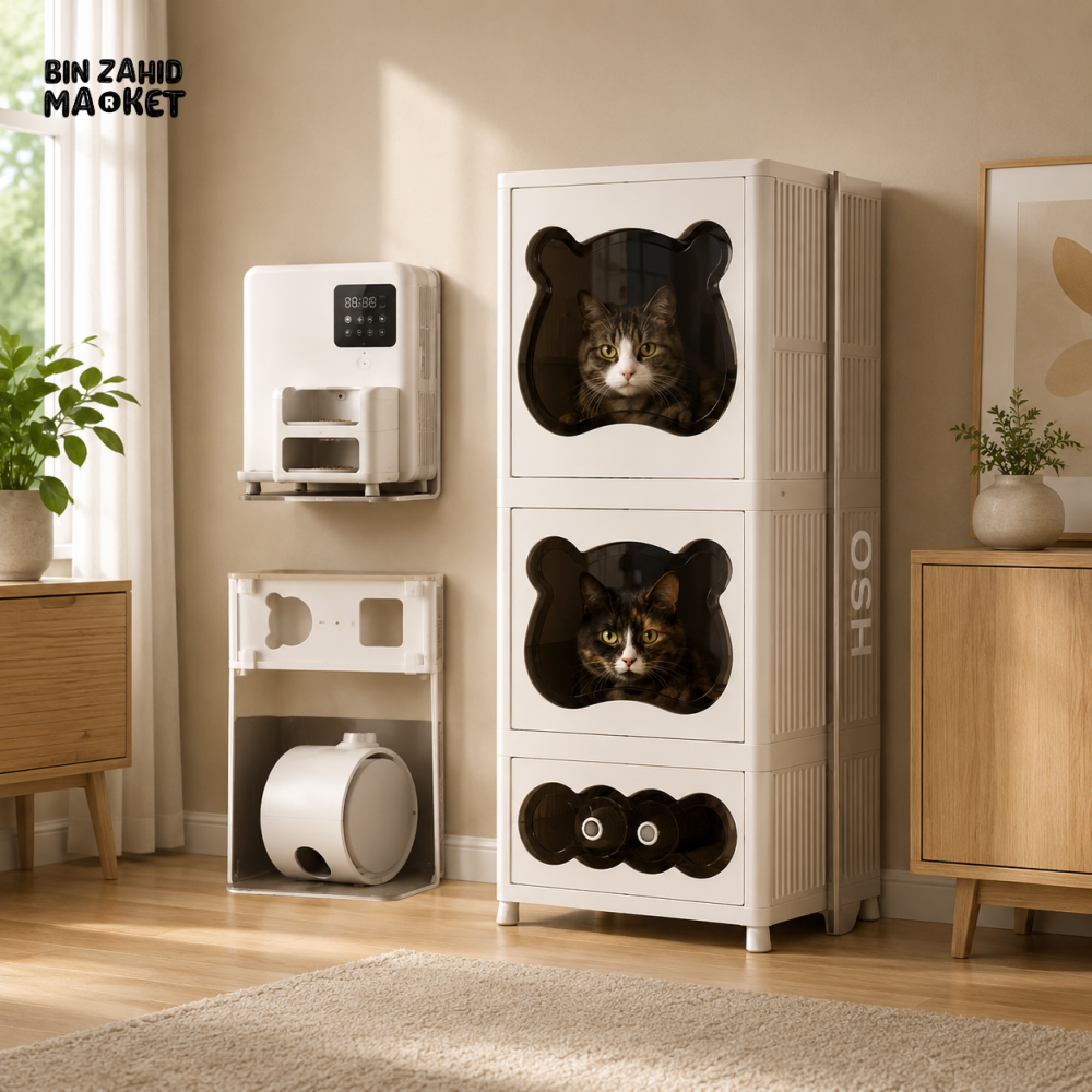 LARGE MODULAR BABY STORAGE WARDROBE WITH MULTIPLE DRAWERS AND ORGANIZER COMPARTMENTS