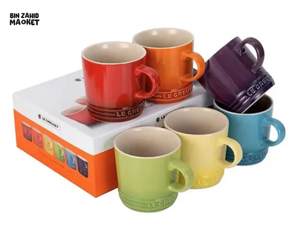 LE CREUSET SET OF 6 RAINBOW MUG SET
