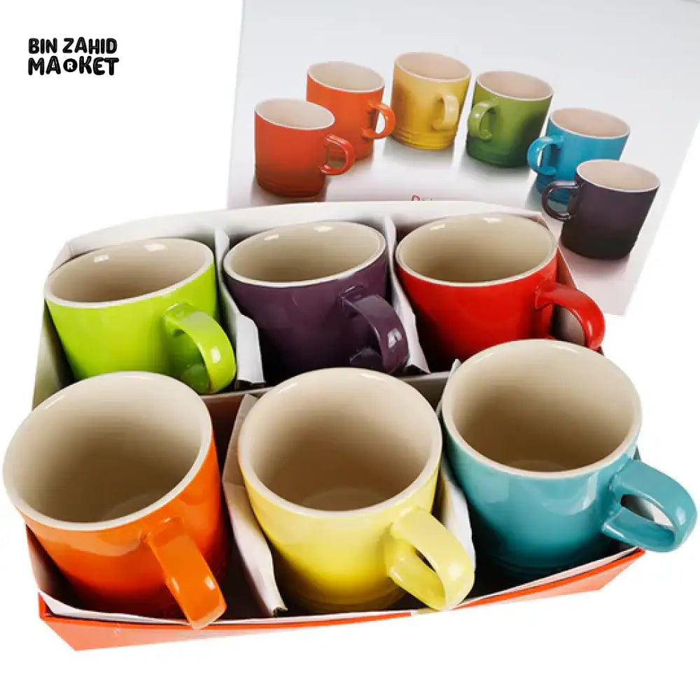 LE CREUSET SET OF 6 RAINBOW MUG SET
