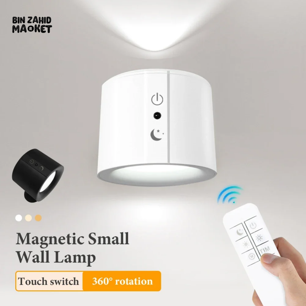 LED DOUBLE HEAD WALL LAMP – TOUCH CONTROL & REMOTE 360° ROTATABLE RECHARGEABLE