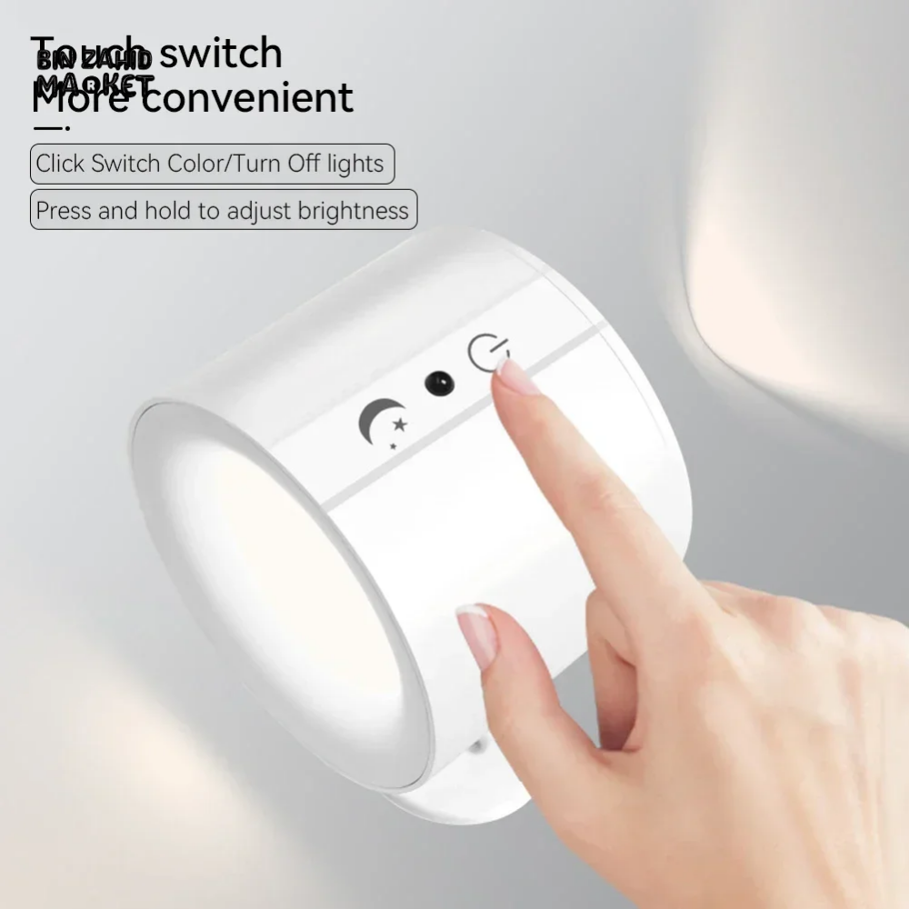 LED DOUBLE HEAD WALL LAMP – TOUCH CONTROL & REMOTE 360° ROTATABLE RECHARGEABLE
