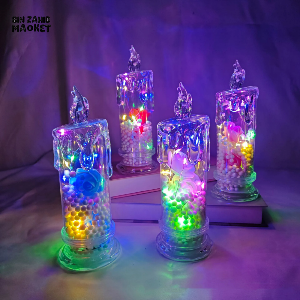 LED ELECTRONIC CANDLE ROSE NIGHT LIGHT HOME DECOR