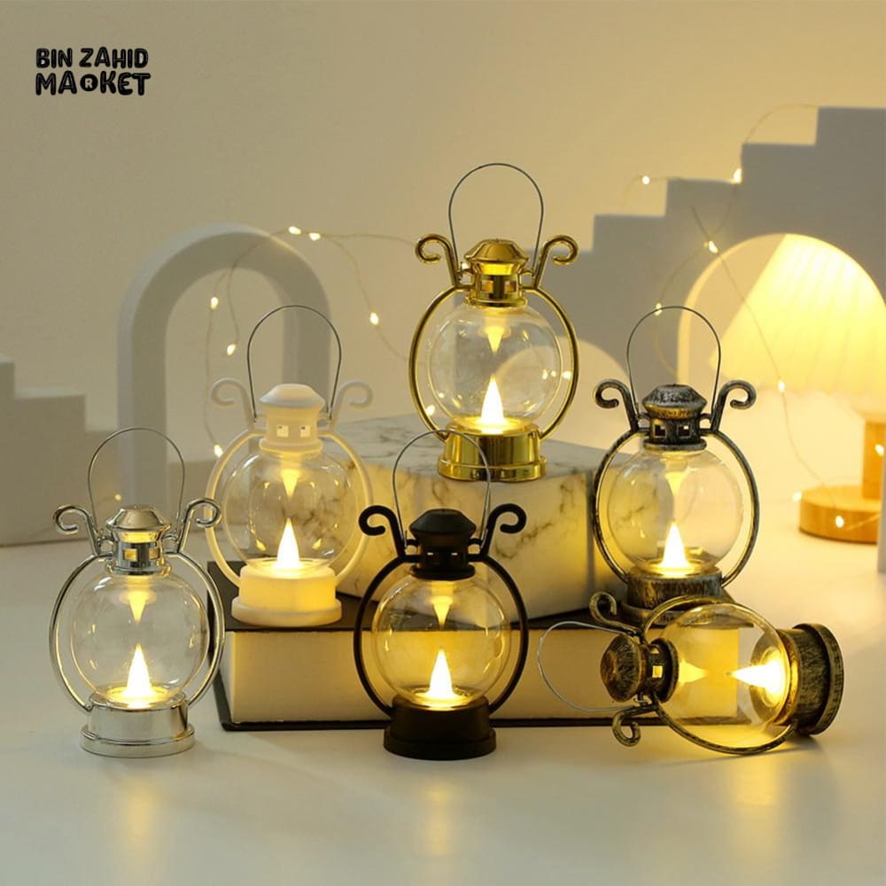 LED LANTERN VINTAGE TEA LIGHT – WARM FLAME DECOR CANDLE