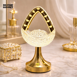 LED METAL RECHARGEABLE CRYSTAL TABLE LAMP - LUMINA CRESCENT ELITE