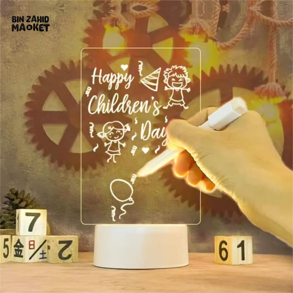 LED NIGHT LIGHT WITH NOTE BOARD