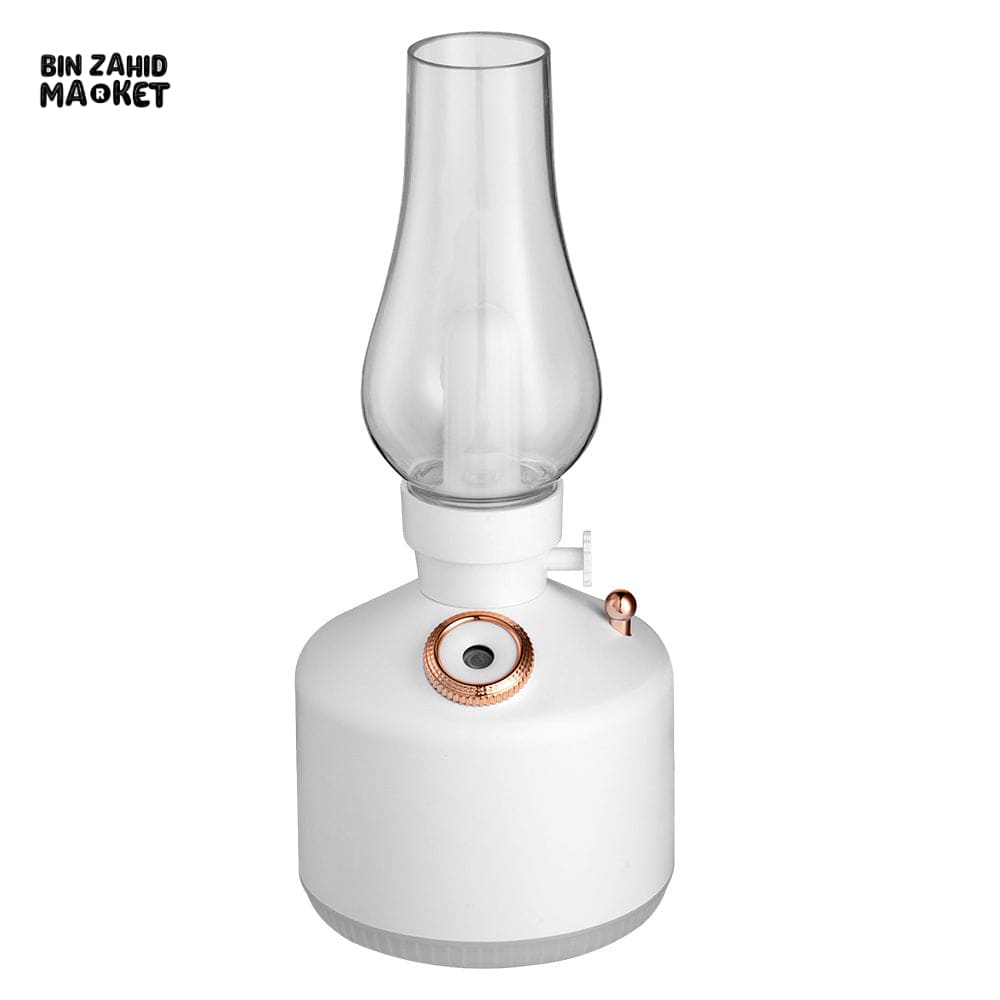 LED RETRO HUMIDIFIER LAMP – WIRELESS CHARGING AROMA DIFFUSER & WATER MIST MAKER WITH NIGHT LIGHT