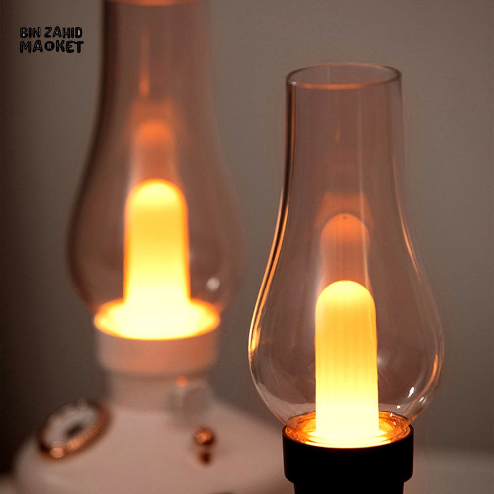 LED RETRO HUMIDIFIER LAMP – WIRELESS CHARGING AROMA DIFFUSER & WATER MIST MAKER WITH NIGHT LIGHT