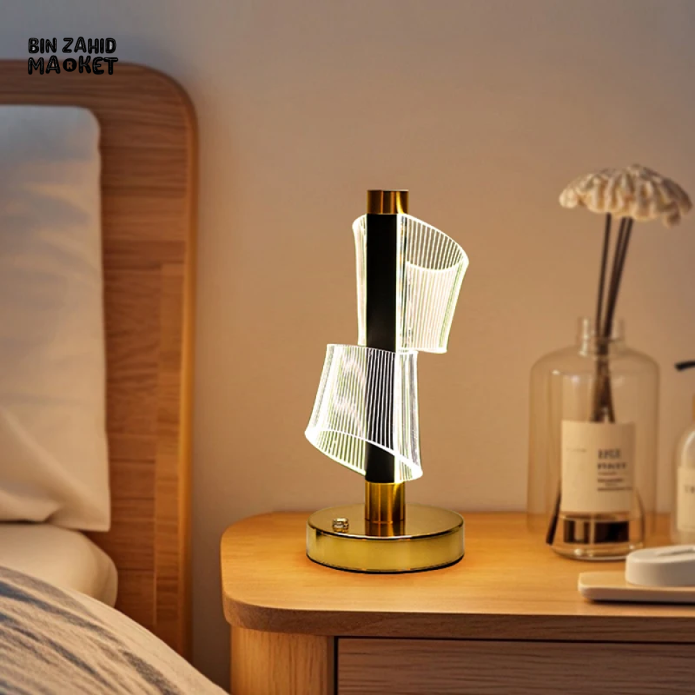 LED TABLE LAMP TOUCH CONTROL USB RECHARGEABLE NIGHT LIGHT 3-COLOR AMBIENT MODES FOR BEDROOM DESK BAR & GAMING SETUP