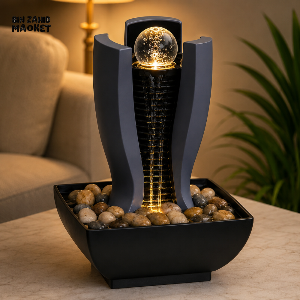 LED TABLETOP WATER FOUNTAIN WITH CRYSTAL BALL