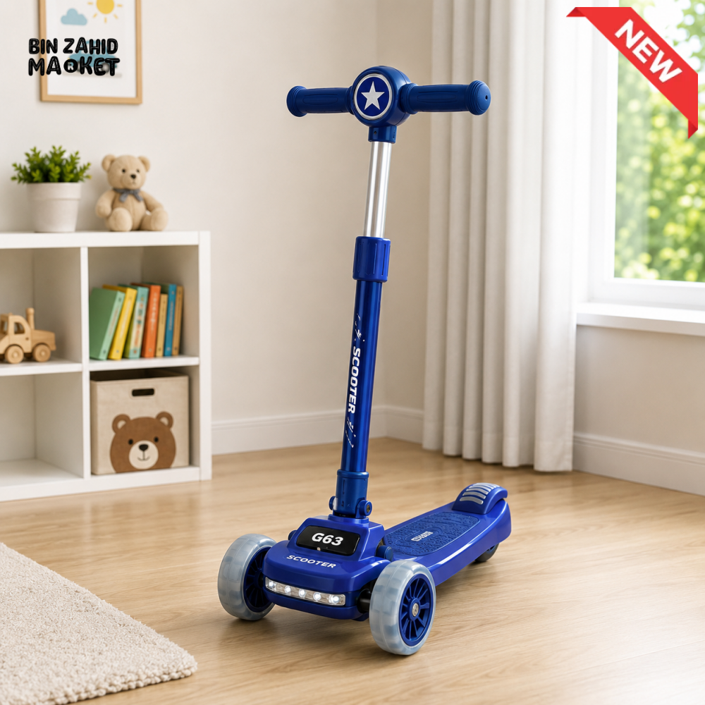 LED WHEEL 3-WHEEL KIDS SMART SCOOTER - BLUE