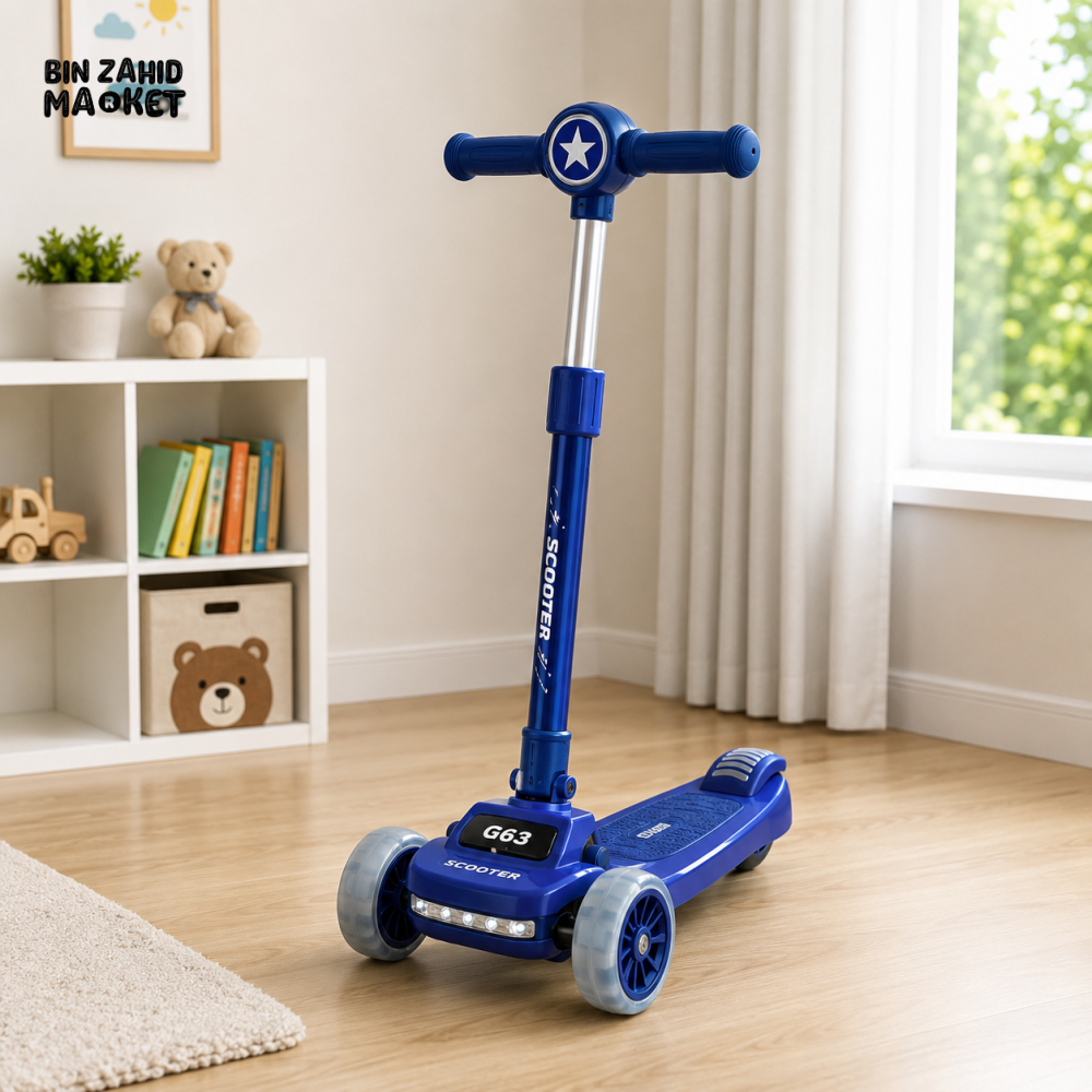 LED WHEEL 3-WHEEL KIDS SMART SCOOTER - BLUE