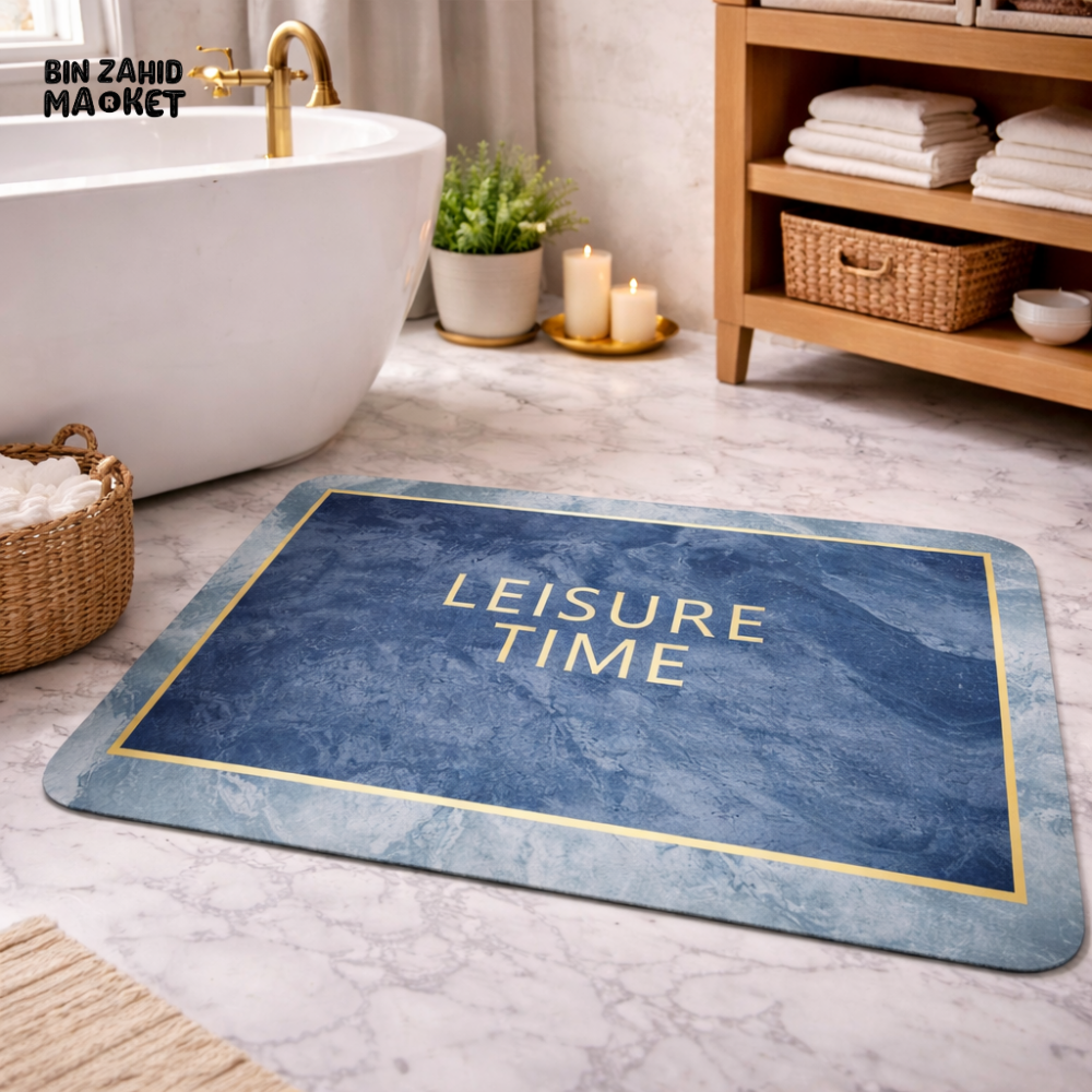 LEISURE TIME MARBLE DESIGN SUPER ABSORBENT FLOOR MAT