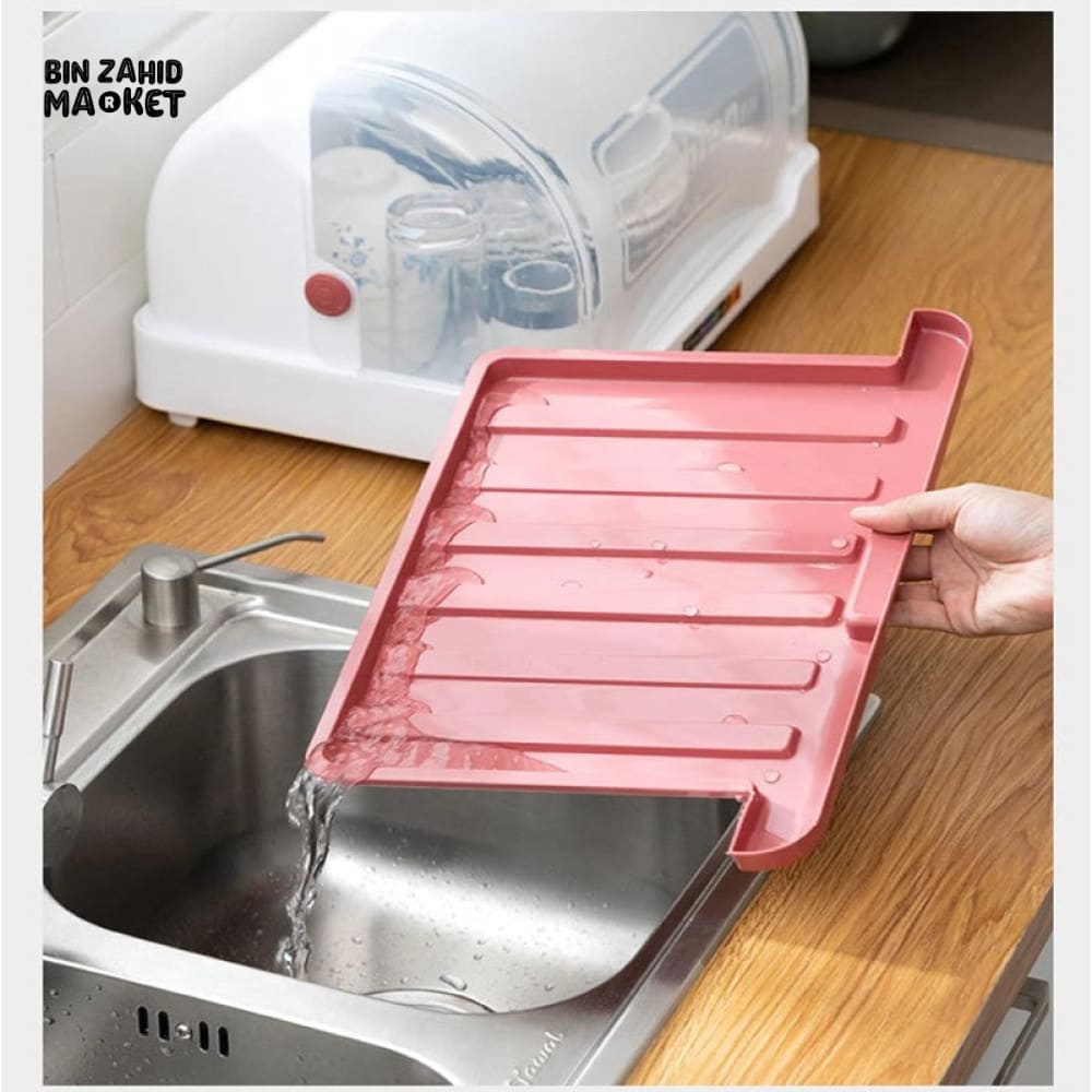 LIDDED DISH DRAINER – COUNTERTOP DRYING BOX FOR UTENSILS CUTLERY & CUPS