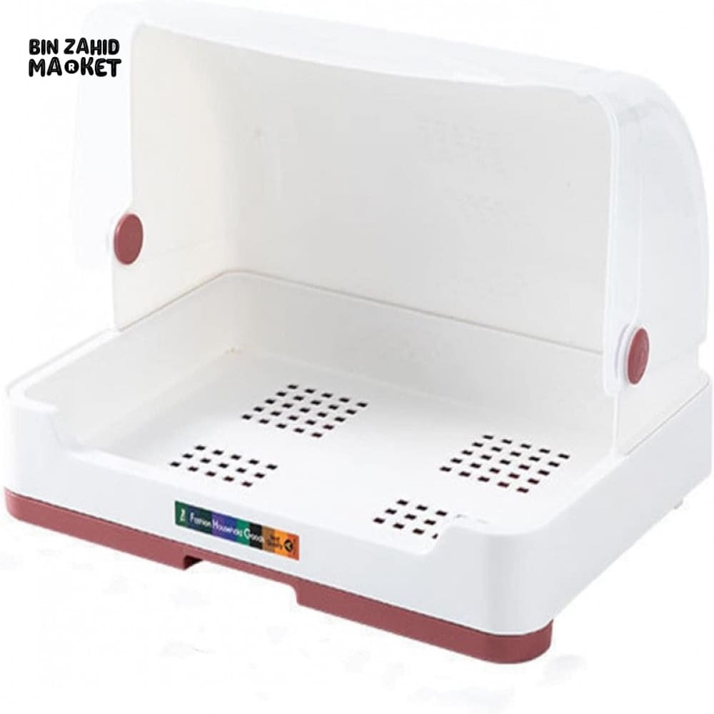 LIDDED DISH DRAINER – COUNTERTOP DRYING BOX FOR UTENSILS CUTLERY & CUPS