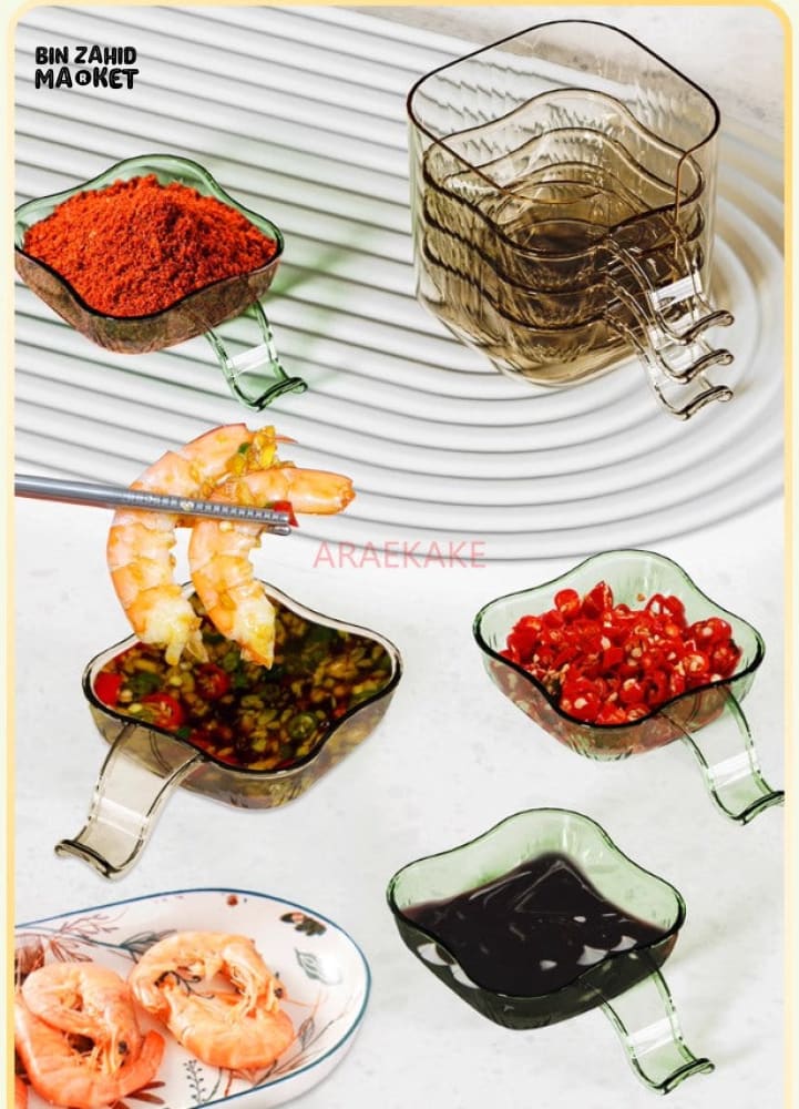 LIGHT LUXURY BONE CHINA DIP & SEASONING PLATE – PACK OF 6 – PERFECT FOR GRILL VINEGAR SOY SAUCE & DRY CONDIMENTS