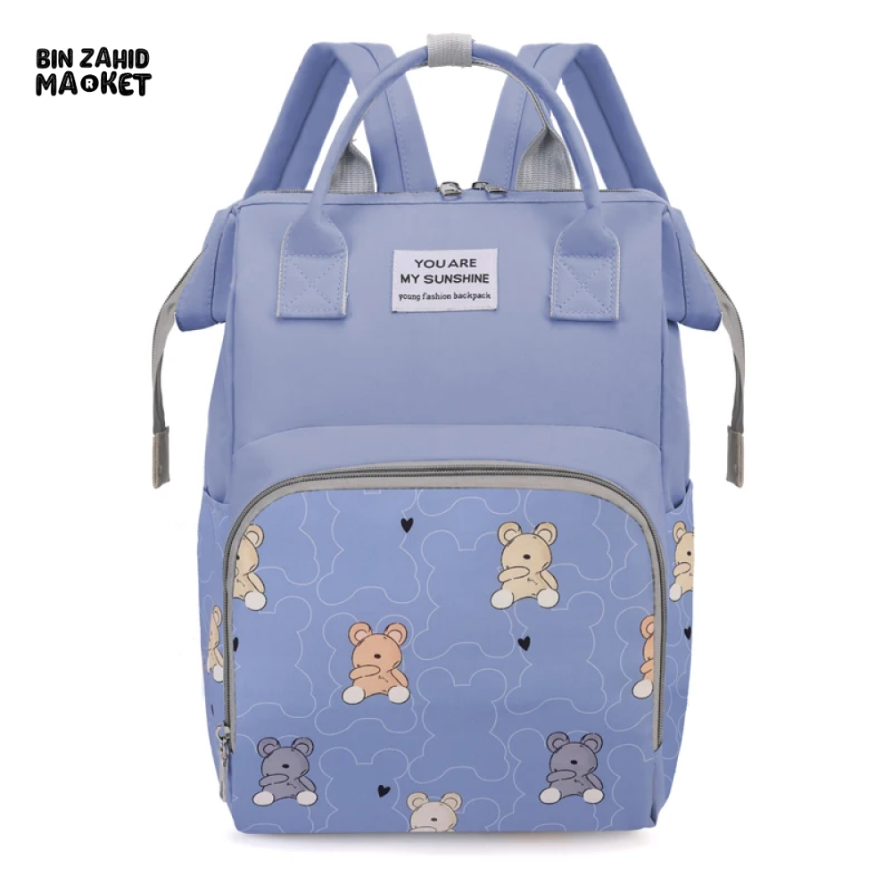 LIGHTWEIGHT & SPACIOUS DIAPER BACKPACK – MULTI-FUNCTIONAL DESIGN FOR MOMS ON THE GO - BLUE