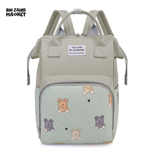 LIGHTWEIGHT & SPACIOUS DIAPER BACKPACK – MULTI-FUNCTIONAL DESIGN FOR MOMS ON THE GO - GREEN