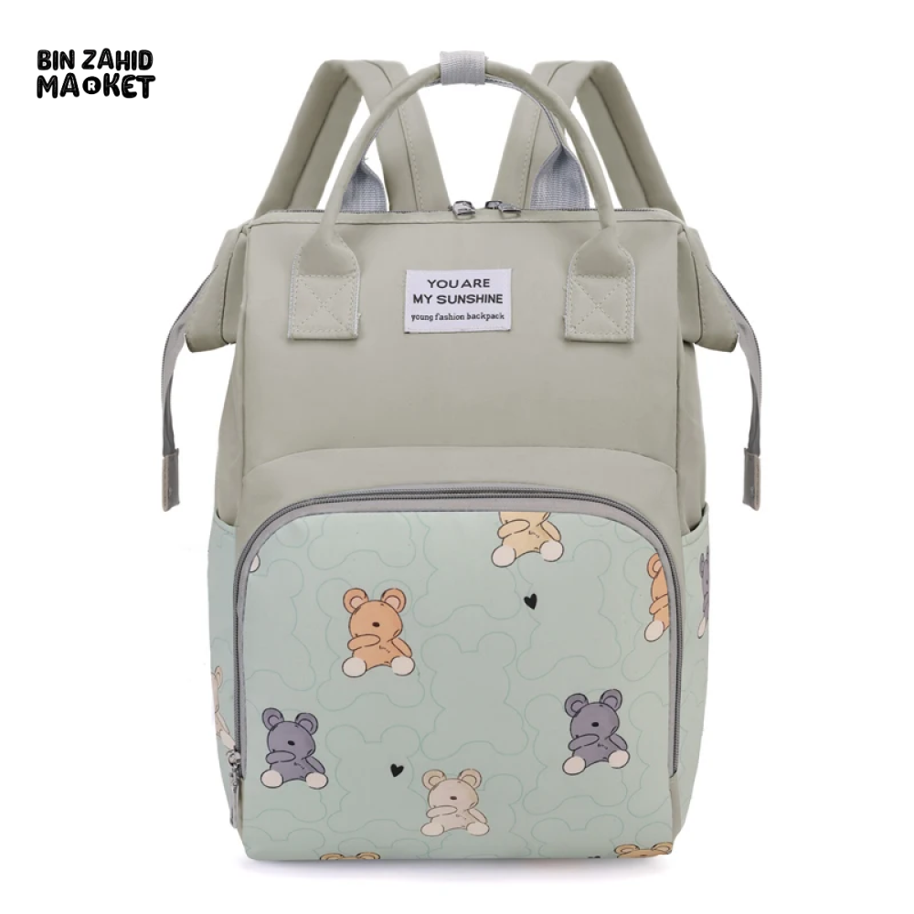 LIGHTWEIGHT & SPACIOUS DIAPER BACKPACK – MULTI-FUNCTIONAL DESIGN FOR MOMS ON THE GO - YELLOW