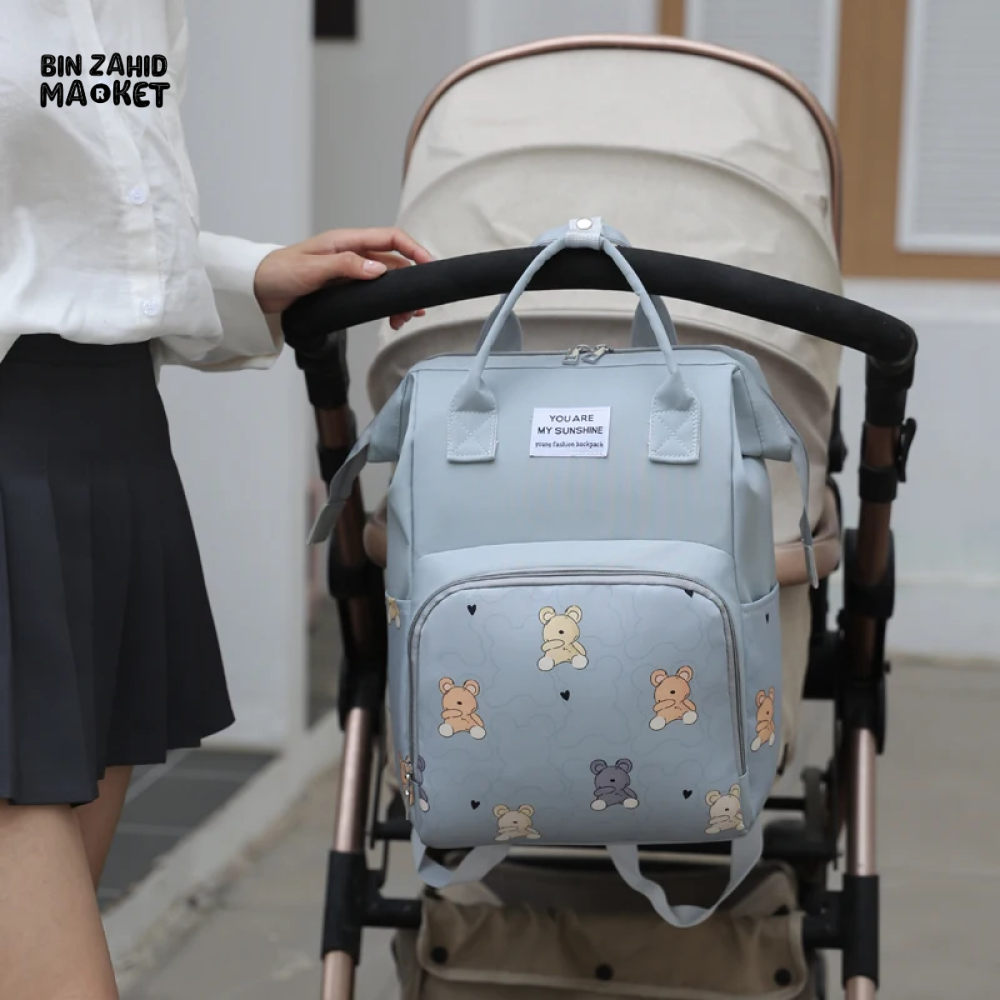 LIGHTWEIGHT & SPACIOUS DIAPER BACKPACK – MULTI-FUNCTIONAL DESIGN FOR MOMS ON THE GO - YELLOW