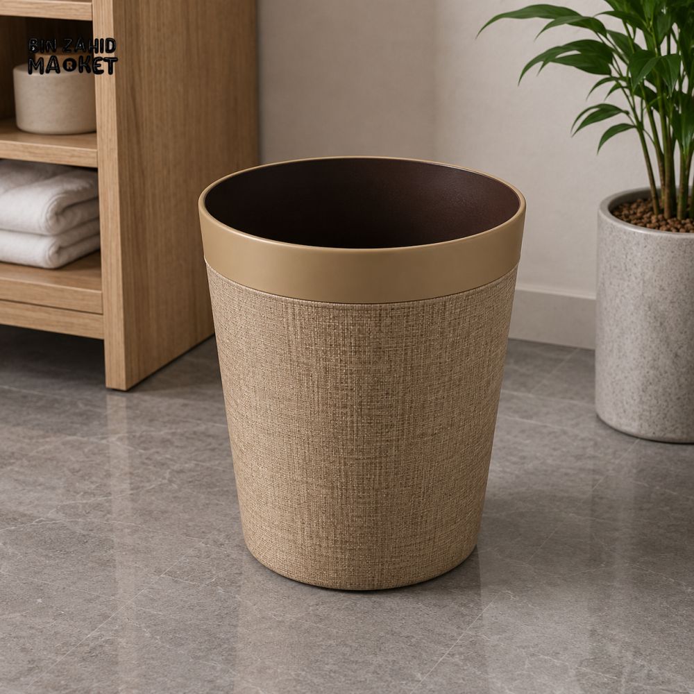 LINEN TEXTURE MULTIPURPOSE WASTEBASKET - Bins & Waste Baskets