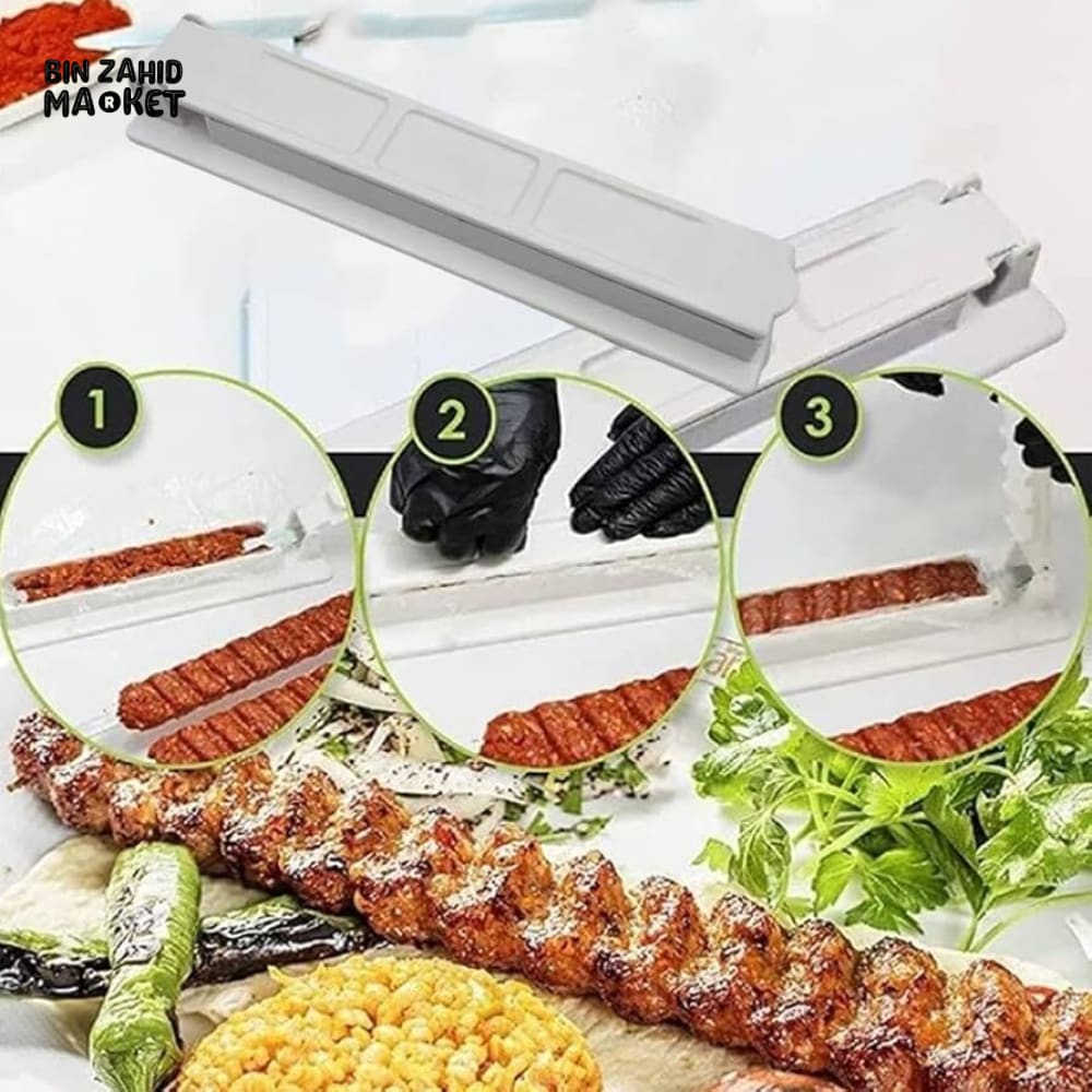LONG SKEWER KEBAB MAKER MANUAL KABOB MOLD KEBAB PRESS GRILL SKEWER MOLD