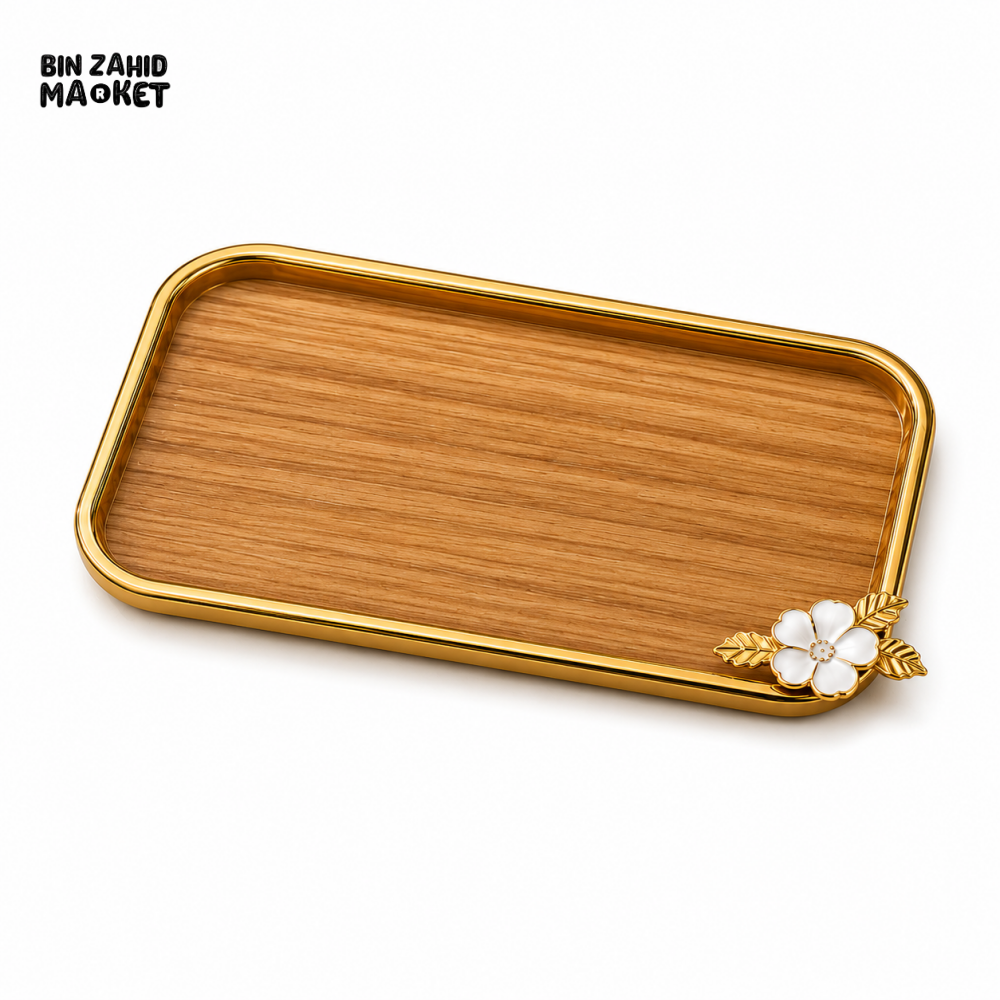 LUXEWOOD PREMIUM WOODEN SERVING PLATTER - SMALL
