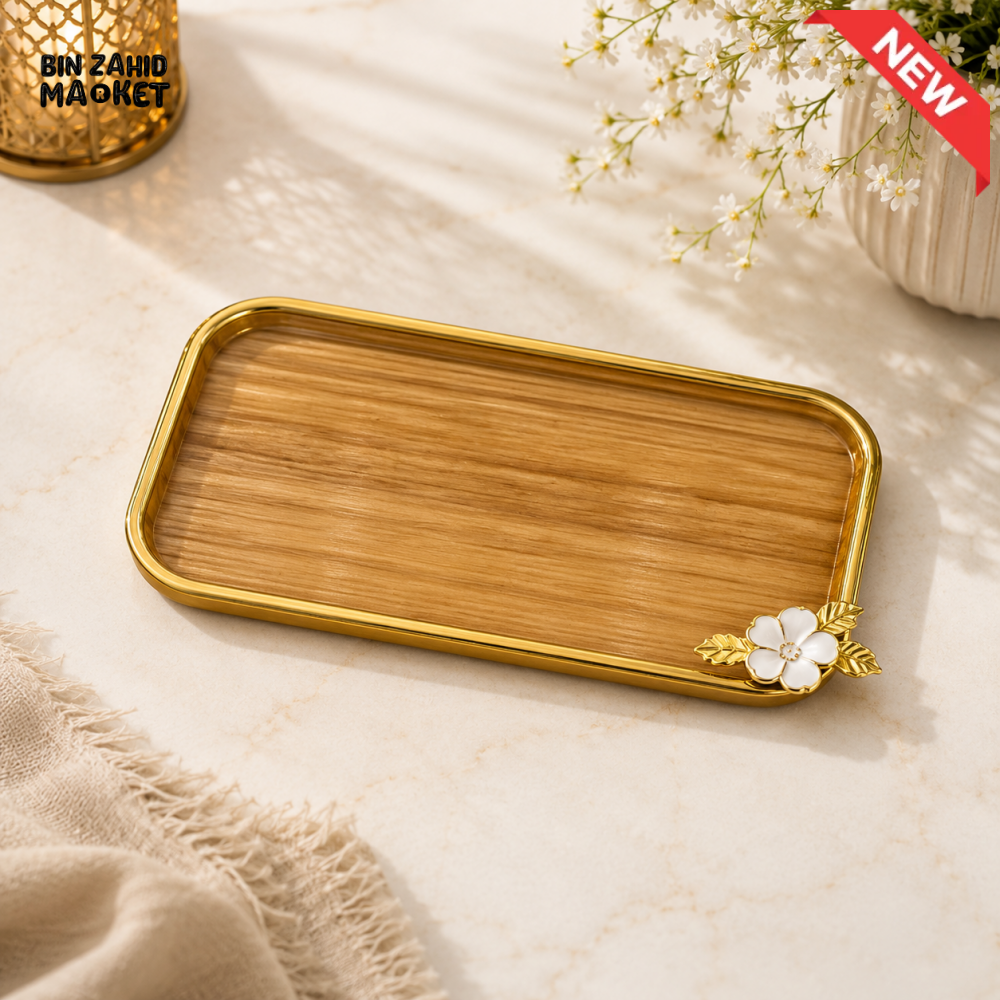 LUXEWOOD PREMIUM WOODEN SERVING PLATTER - SMALL