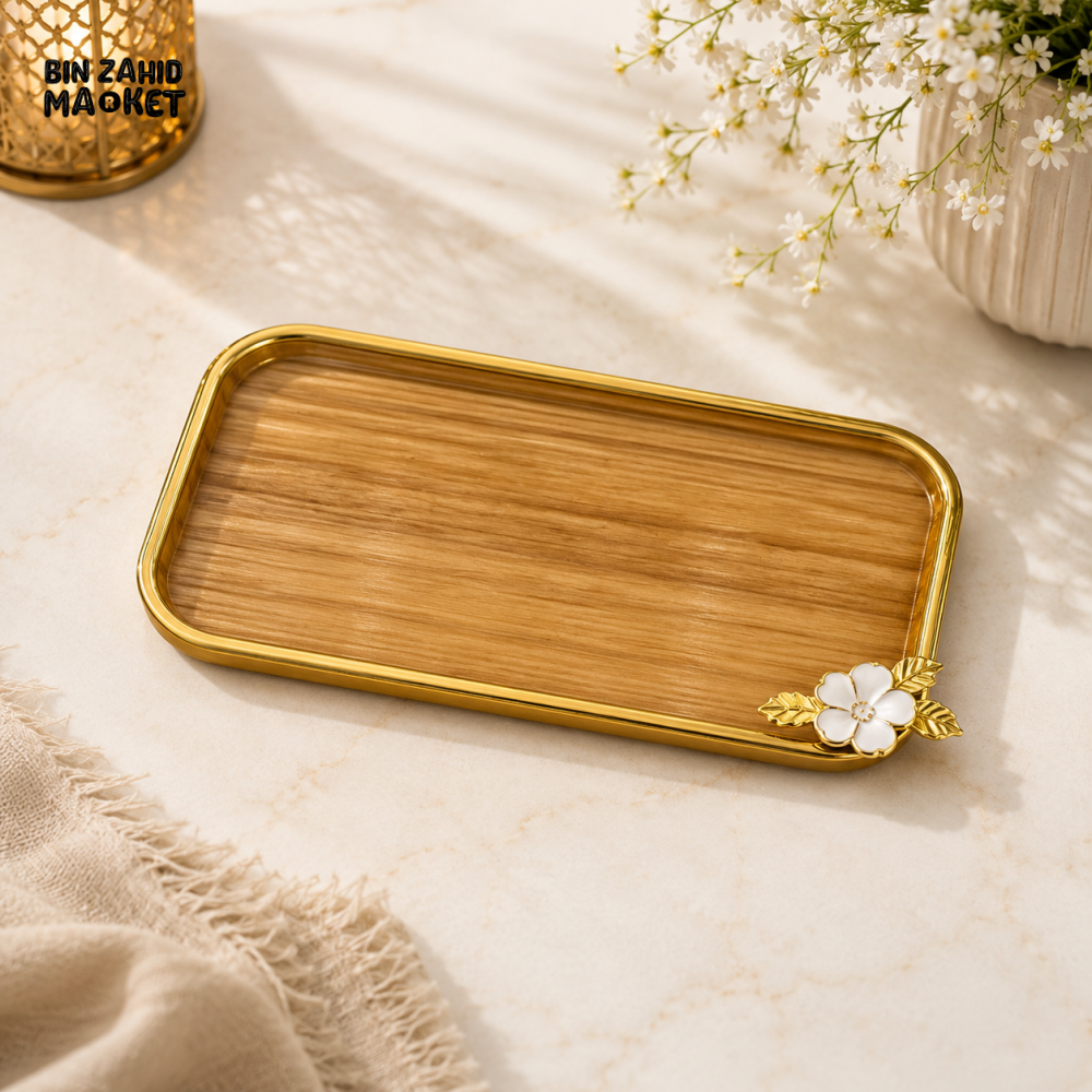 LUXEWOOD PREMIUM WOODEN SERVING PLATTER - SMALL