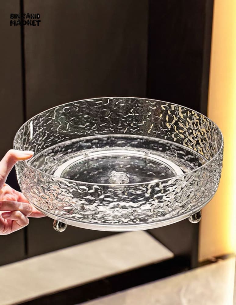 LUXOR ROTATING STORAGE TRAY - CRYSTAL RIPPLE