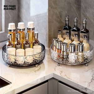 LUXOR ROTATING STORAGE TRAY - CRYSTAL RIPPLE