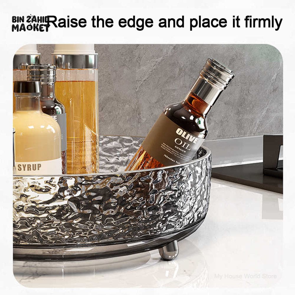 LUXOR ROTATING STORAGE TRAY - CRYSTAL RIPPLE