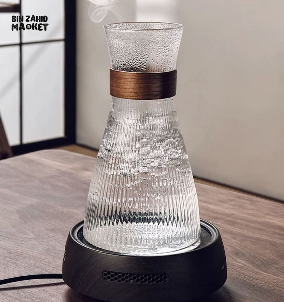 LUXORMOVE COLD GLASS WATER JUG HEAT RESISTANT WITH COVER LARGE CAPACITY