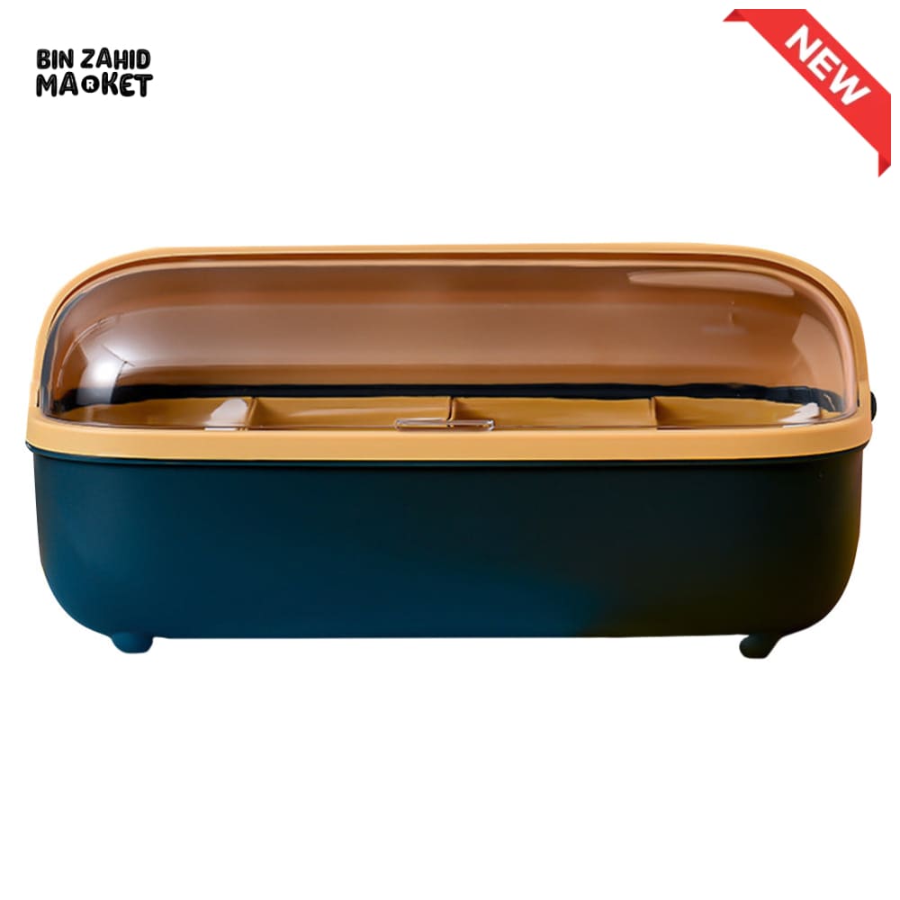 LUXORMOVE COUNTERTOP SPICE JAR SET – PLASTIC BOX WITH VISIBLE DUST-PROOF TOP