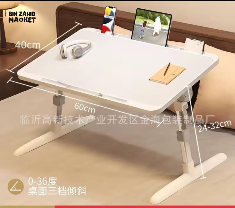 LUXORMOVE FOLDABLE PORTABLE LAPTOP BED & SOFA TABLE – MULTI-PURPOSE STUDY WORK & WRITING DESK