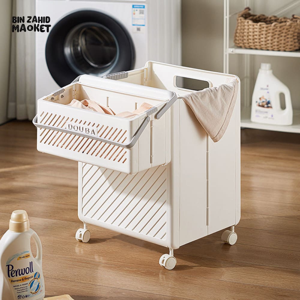LUXORMOVE FOLDABLE STORAGE BASKET – MULTIFUNCTIONAL LAUNDRY & BATHROOM BASKET LARGE CAPACITY