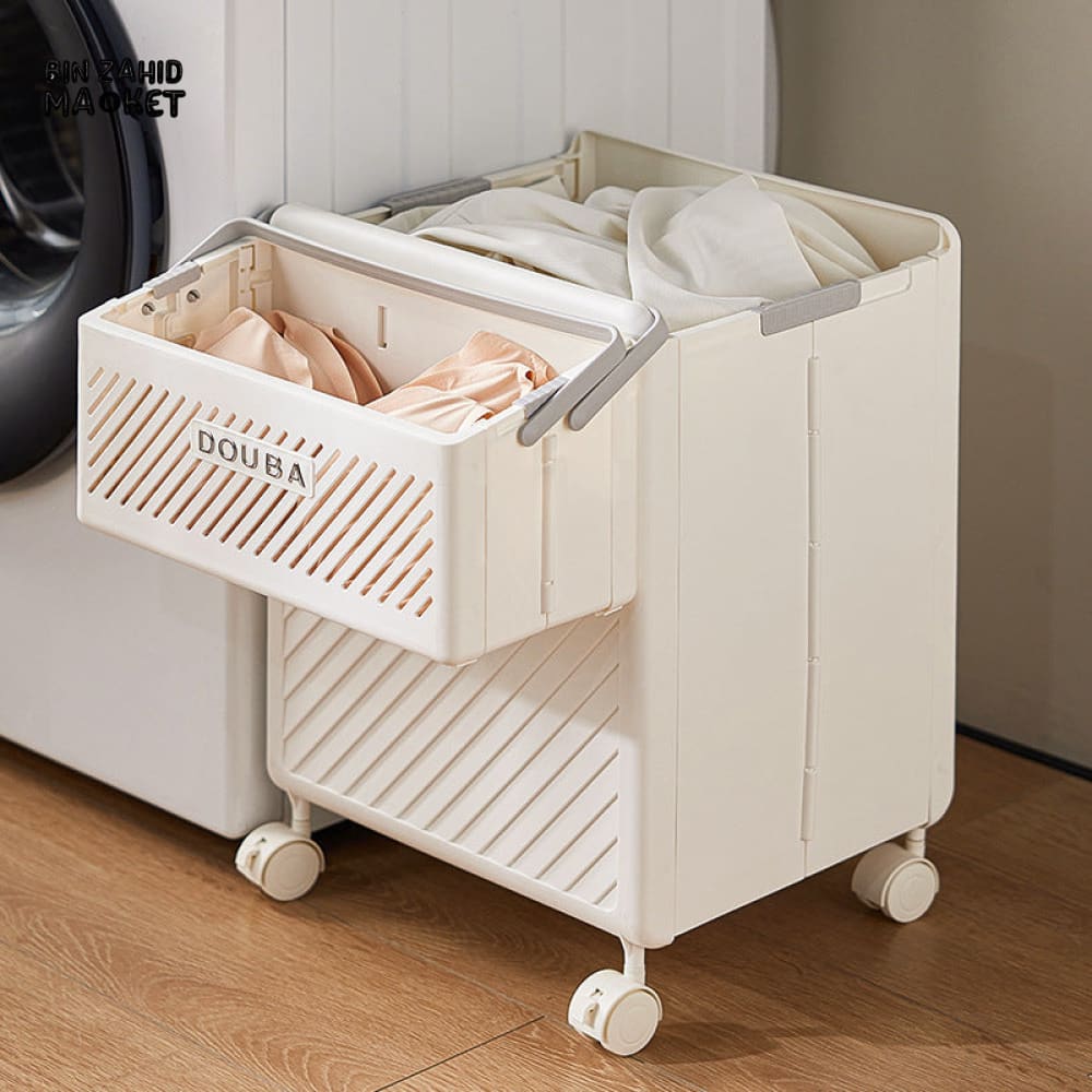 LUXORMOVE FOLDABLE STORAGE BASKET – MULTIFUNCTIONAL LAUNDRY & BATHROOM BASKET LARGE CAPACITY