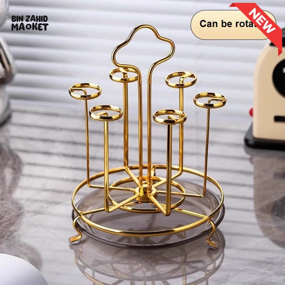 LUXORMOVE GLASS DISH DRAINER – LUXURY HANGING CUP STORAGE RACK & KITCHEN ORGANIZER