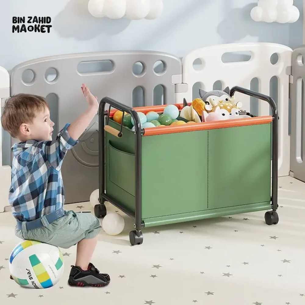 LUXORMOVE HIGH CAPACITY TROLLEY STORAGE BOX MULTI-PURPOSE ORGANIZER FOR TOYS SNACKS BOOKS CLOTHES & BEDROOM ESSENTIALS HOME & LIVING ROOM STORAGE RACK