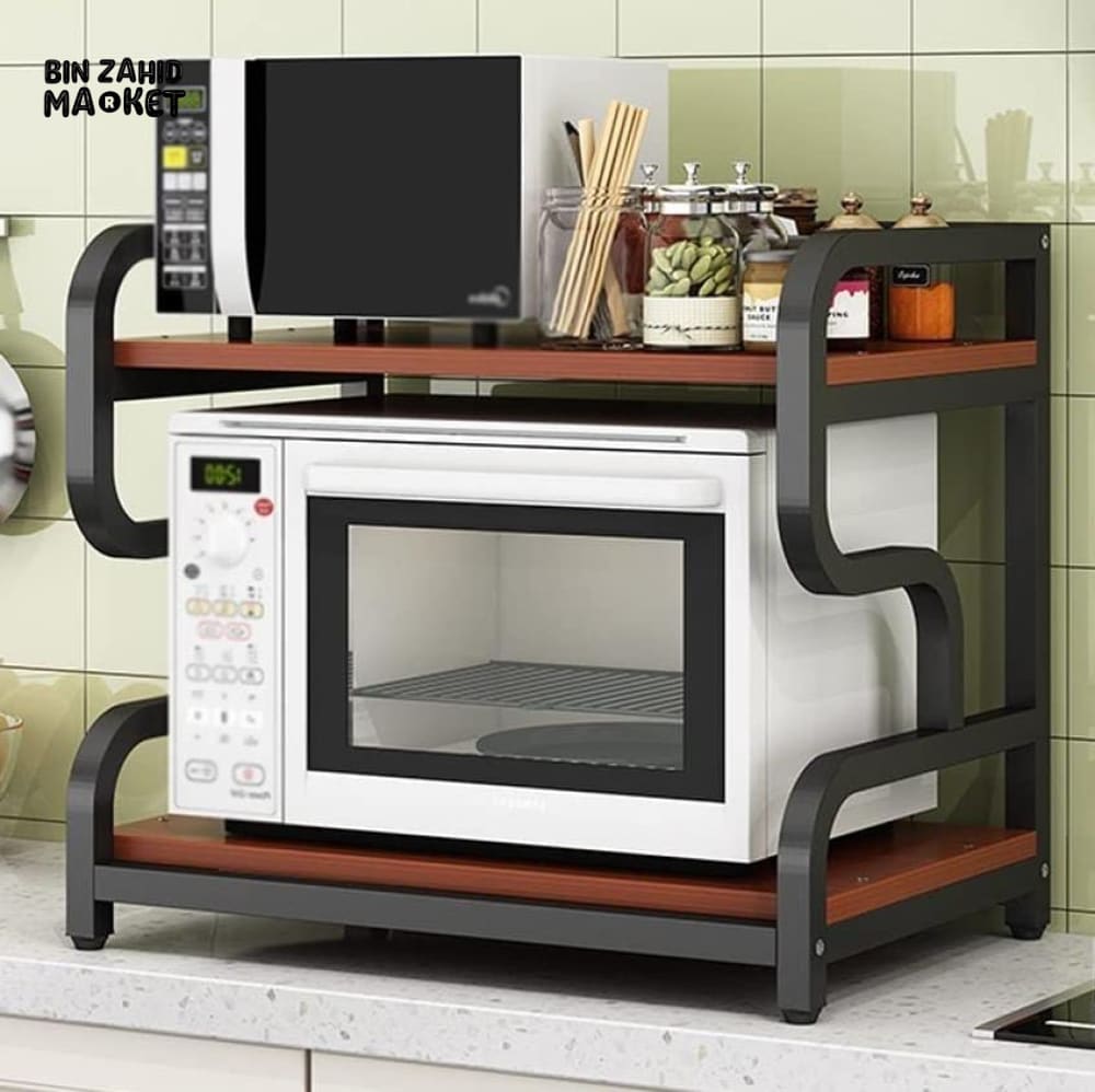 LUXORMOVE KITCHEN PRO MICROWAVE METAL STAND – 2-TIER COUNTERTOP ORGANIZER